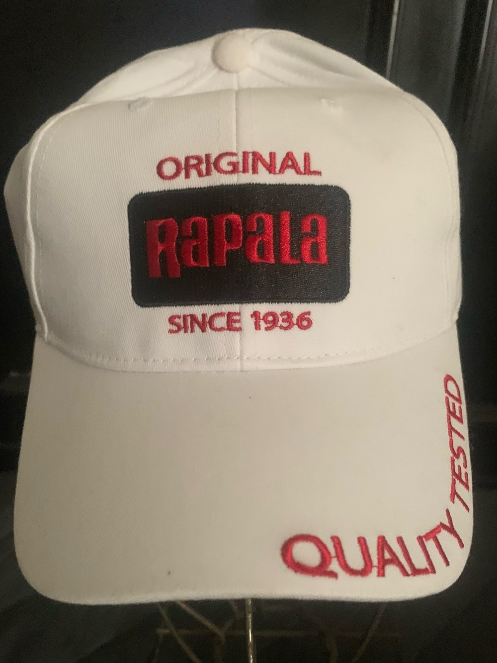 Original White and Red Embroidered Cap